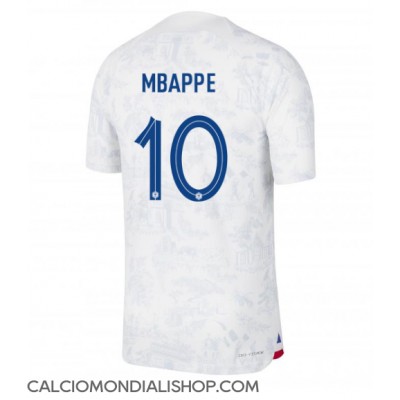 Maglie da calcio Francia Kylian Mbappe #10 Seconda Maglia Mondiali 2022 Manica Corta